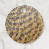 結婚s thanks You金ゴールドブラウン動物の羽ゲスト フェイバータグ (裏面)