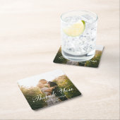 結婚s Thanks You Elega Photo Square紙コースター スクエアペーパーコースター (インサイチュ)
