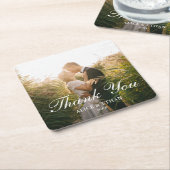 結婚s Thanks You Elega Photo Square紙コースター スクエアペーパーコースター (アングル)