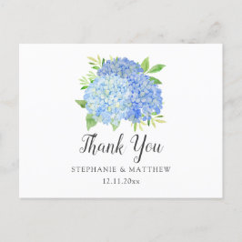 結婚s Thanks You Hydrangea Water colorフローラ ポストカード
