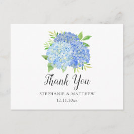 結婚s Thanks You Hydrangea Water colorフローラ ポストカード