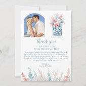結婚s Thanks You-Pastel Coral Reef-ビーチ結婚式- 招待状 (正面)