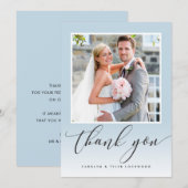 結婚s THANKS YOU photography グラデーション agduck egg サンキューカード (正面/裏面)