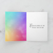 結婚's toast amdリングや輪オンレインボー カード (内部)