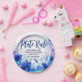 💍結婚s with # Cornflowers & Lavender Elegance ペーパープレート (パーティー)