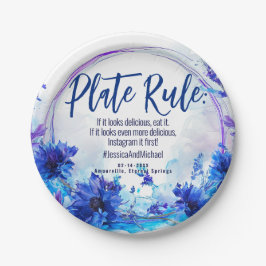 💍結婚s with # Cornflowers & Lavender Elegance ペーパープレート