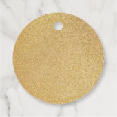 結婚sThanks You金ゴールド黒の幾何エレガント的 フェイバータグ (裏面)