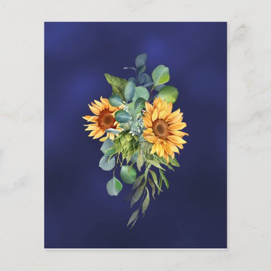結婚sunflowers eucalyptus navy blue budget チラシ (裏面)