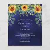 結婚sunflowers eucalyptus navy blue budget チラシ (正面)