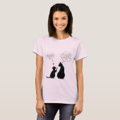 結婚Tシャツの話をしている猫たち Tシャツ (正面フル)