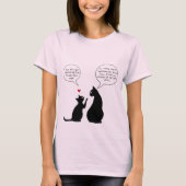 結婚Tシャツの話をしている猫たち Tシャツ (正面)