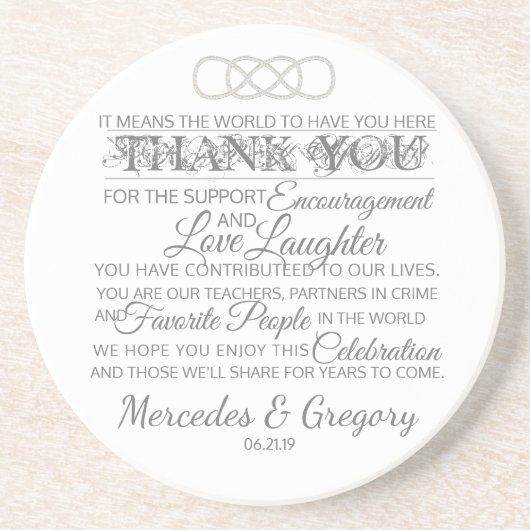 結婚Thank You Coasters コースター (正面)