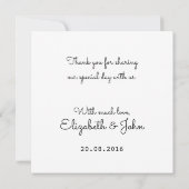 結婚Thank You Photo サンキューカード (裏面)