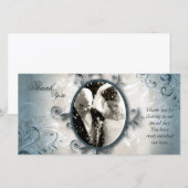 結婚Thanks You Photo Card - ヴィンテージの葉 サンキューカード (正面/裏面)