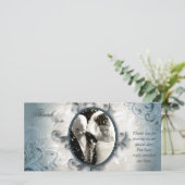 結婚Thanks You Photo Card - ヴィンテージの葉 サンキューカード (スタンド正面)