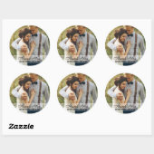 結婚Thanks You Photo Favor Stickers R ラウンドシール (シート)