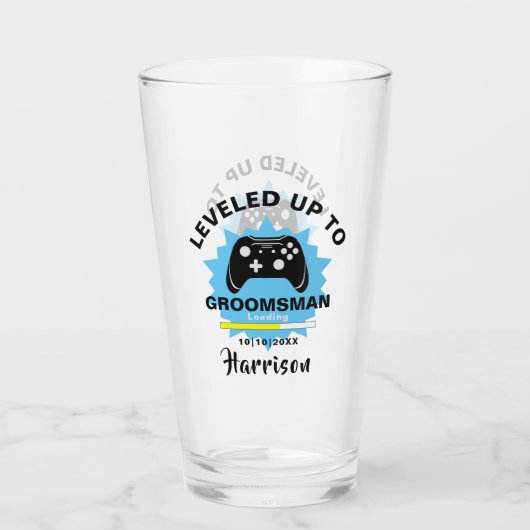 <結婚tt/グルームスマンがゲーマー・おもしろい・グラスを破壊 タンブラーグラス (裏面)