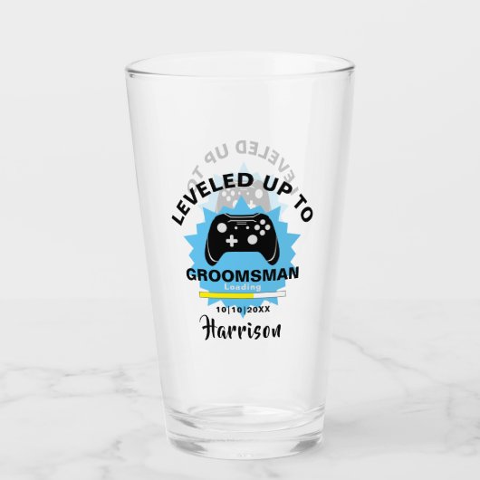 <結婚tt/グルームスマンがゲーマー・おもしろい・グラスを破壊 タンブラーグラス (正面)