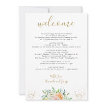 「結婚WelcomeバッグLetter Itinerary」