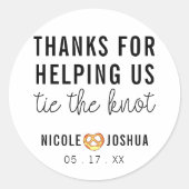 結感謝していび救済プレッツェルのタイ結婚は ラウンドシール (正面)