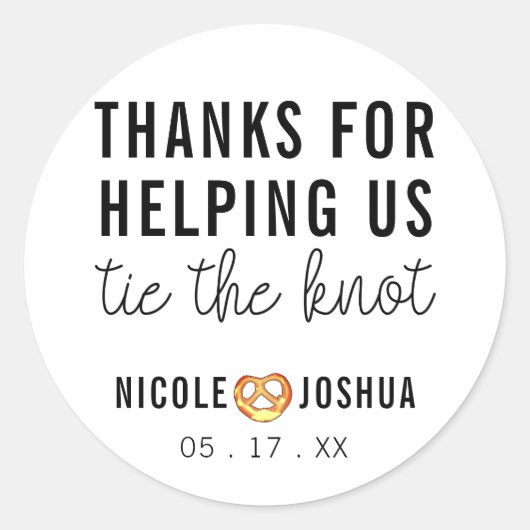 結感謝していび救済プレッツェルのタイ結婚は ラウンドシール (正面)