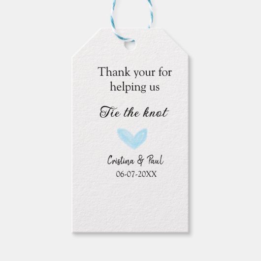 結感謝してい結するハートの素結婚気な人 ギフトタグ (正面)