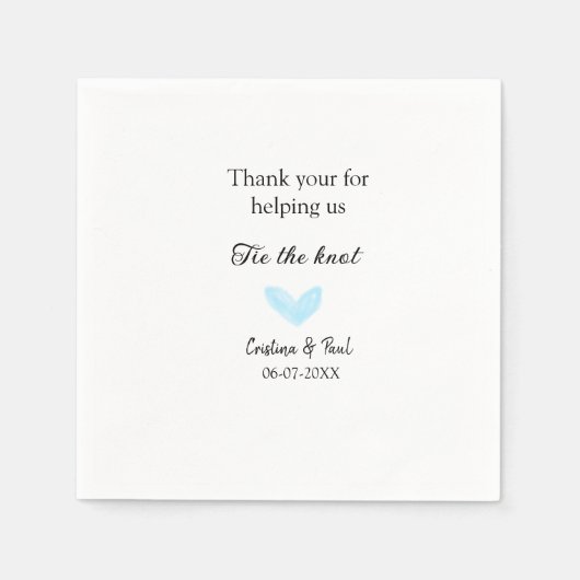 結感謝してい結するハートの素結婚気な人 スタンダードカクテルナプキン (正面)