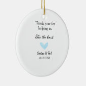 結感謝してい結するハートの素結婚気な人 セラミックオーナメント (右)