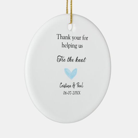 結感謝してい結するハートの素結婚気な人 セラミックオーナメント (右)