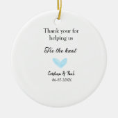 結感謝してい結するハートの素結婚気な人 セラミックオーナメント (正面)