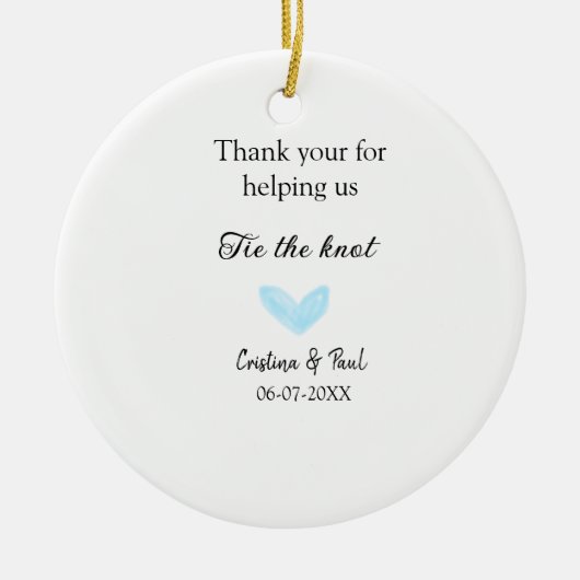 結感謝してい結するハートの素結婚気な人 セラミックオーナメント (正面)