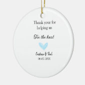 結感謝してい結するハートの素結婚気な人 セラミックオーナメント (左)