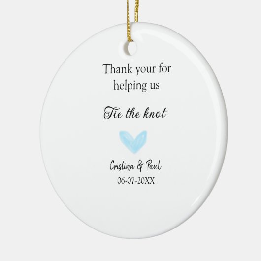 結感謝してい結するハートの素結婚気な人 セラミックオーナメント (左)