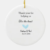 結感謝してい結するハートの素結婚気な人 セラミックオーナメント (裏面)