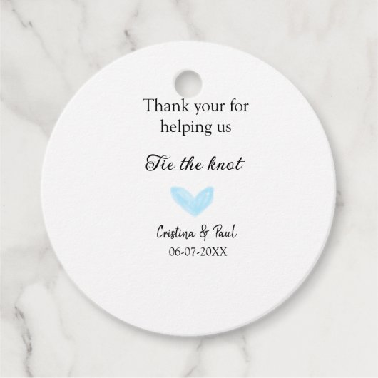 結感謝してい結するハートの素結婚気な人 フェイバータグ (正面)