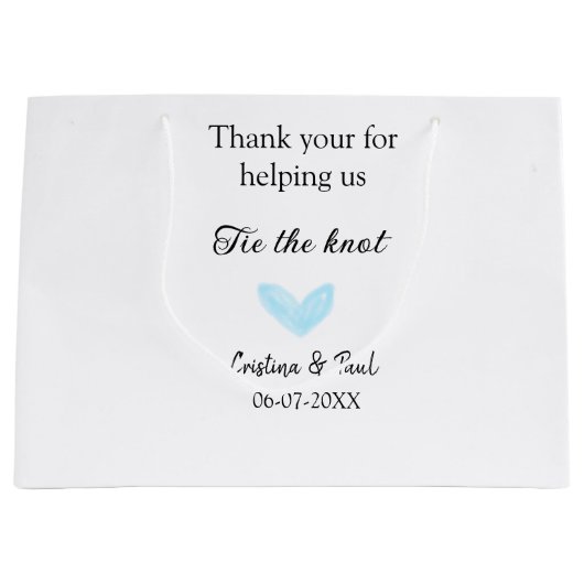 結感謝してい結するハートの素結婚気な人 ラージペーパーバッグ (正面)