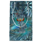 結晶させた冬のファッションのフクロウのギフトバッグ スモールペーパーバッグ (正面)