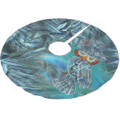 結晶させた冬のファッションのフクロウの木のスカート ブラッシュドポリエステルツリースカート (アングル)