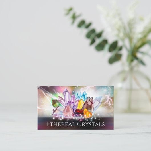結晶と宝石のエネルギーフロー 名刺 (スタンド正面)