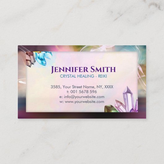 結晶と宝石のエネルギーフロー 名刺 (裏面)