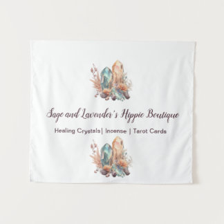 結晶と花 タペストリー