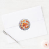 結晶に埋め込まれた蘭の花 ラウンドシール (封筒)