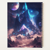 結晶の山のファンタジー景観 プランナー手帳 (裏面)