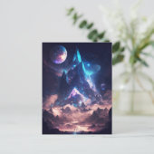 結晶の山のファンタジー景観 ポストカード (スタンド正面)