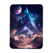 結晶の山のファンタジー景観 マグネット (縦)