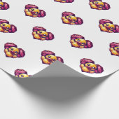 結晶の幾何学的なアヒルハート ラッピングペーパー (角)