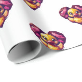 結晶の幾何学的なアヒルハート ラッピングペーパー (ロールコーナー)