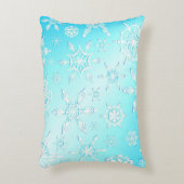 結晶の雪片パターン アクセントクッション (正面(垂直))