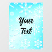 結晶の雪片パターン ウィンドウサイン (シート)