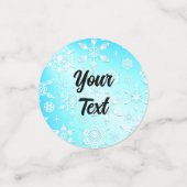 結晶の雪片パターン コンフェッティ (スモール正面)